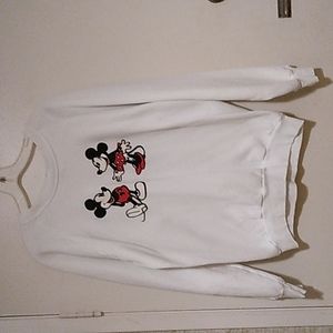 Vintage Fruit of the Loom Micky and Minnie Mouse Swestshirt XL